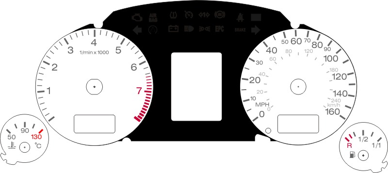 Black Cat Custom Automotive - Audi A4 Gauge Faces