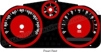 Cobalt Radial Style Gauge Face Pearl Red